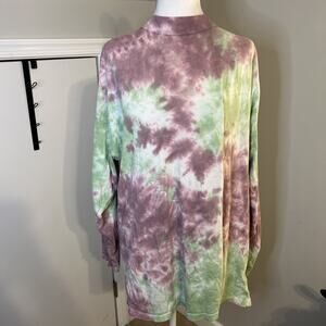 We‎ The Free Women's Cotton Tie Dye Long Sleeve T-Shirt Large Boho 90's Indie